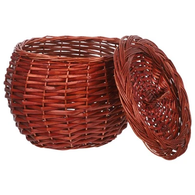  Cestino Frutta Con Coperchio Contenitore Di Uova Portauova Gallina - Immagine 1 di 4