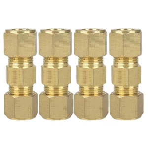 1/4inch Od Brass Compression Fittings for Home Appliances Water Supply Systems - Picture 1 of 8
