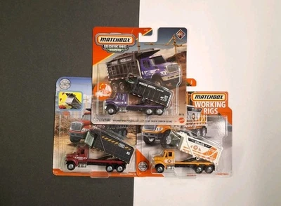matchbox International Workstar 7500 Dump Truck  Working Rigs lot of 3.  - Image 1 of 4