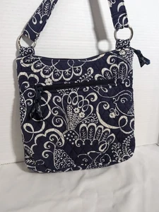 Vera Bradley TWIRLY BIRDS PATTERN HIPSTER NAVY BLUE CROSSBODY/SCHULTERTASCHE  - Bild 1 von 15