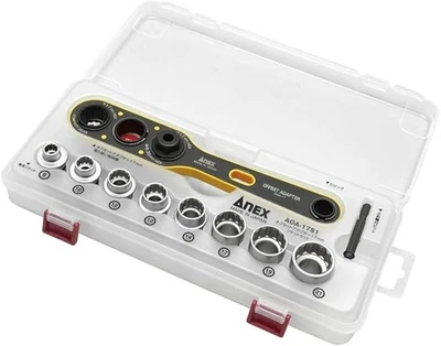ANEX Offset Adapter 17mm Socket Set AOA-17S1 Made in Japan - Image 1 of 4