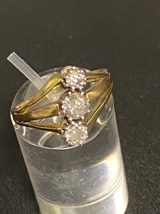 RING GOLD 585 – 14 K – MIT ALTSCHLIFF-BRILLIANTEN 0,82 K - Bild 1 von 5