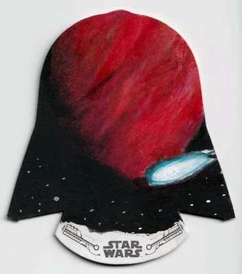 Tarjeta de boceto troquelada Star Wars A New Hope blanco y negro Halcón Milenario 1/1  Foto 1 de 2