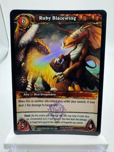 World of Warcraft TCG Foil Promo Worldbreaker Ruby Blazewing - Picture 1 of 1