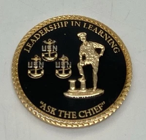 Raro 2" USN Navy Ask The Chief Challenge Moneda Submarino Centro de Aprendizaje  - Imagen 1 de 12