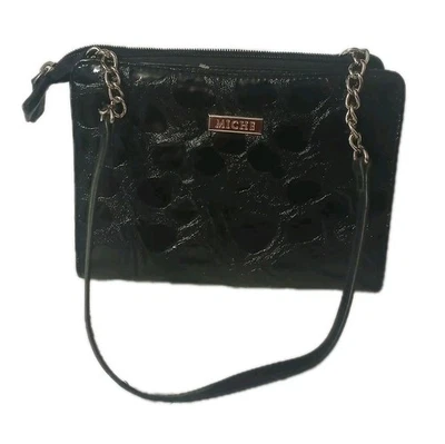 Miche Bag Base w/ Ava Black Patent Shell & Strap Interchangeable Purse Handbag - Image 1 of 4