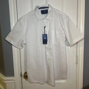 Michael Brandon Men’s Button Down White Shirt Size Large Color White  - Picture 1 of 10
