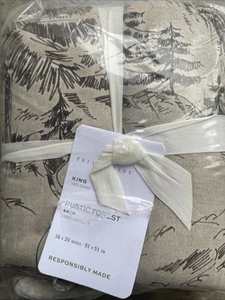 (1) Pottery Barn Rustic Forest Quilted Comforter Sherpa KING Sham - NEW - Picture 1 of 3