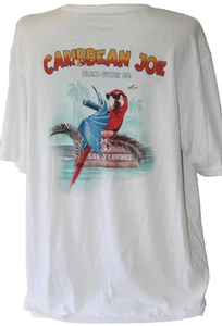 Caribbean Joe Island Supply Co Bar & Lounge T Shirt Sz XL Parrot Cigar Margarita - Picture 1 of 8