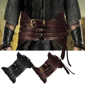 Vintage Medieval Wide Belt Knight Armor Viking Pirate Belt Halloween Accessories - Picture 1 of 22