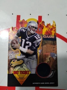 TOM BRADY 2004 FLEER AUTHENTIC HOT TICKET GAME-WORN JERSEY PATCH #177/500 GOAT🐐 - Picture 1 of 7