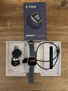 Fitbit verse 3 smartwatch + GPS Gold Aluminium Case & Midnight Infinity Band - Picture 1 of 6