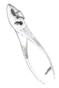 Chrome Polished Drop Forged Pliers 6 1/2 Inch Vintage Japan - Picture 1 of 16