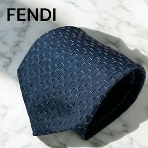 Cravatta Fendi seta blu larghezza 9 cm accessori uomo usata - Foto 1 di 10
