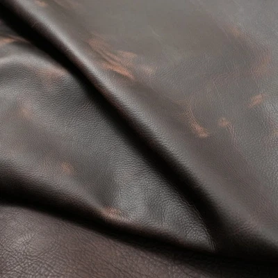 Full Grain Leather Sheets 4.5-5 oz,  Brown Distressed Leather Pieces - Image 1 of 4