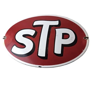 Vintage STP Porzellanschild - Zapfsäule KFZ Schild - Bild 1 von 14