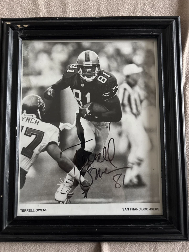 Imagen autografiada (firmada) de Terrell Owens - 12,5”x10,5” - San Francisco 49ers Foto 1 de 4