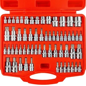 WETT Master Torx Bit Steckschlüssel und Außentorx Steckschlüsselsatz, 60-teilig 1/4", 3/8"... - Bild 1 von 9