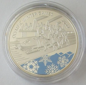 Nauru 1 Dollar 2022 Olympia Beijing Bob Silber - Bild 1 von 2