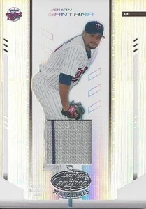 2004 Leaf Certified Materials Mirror Fabric White J Santana 102 Twins 149/200 - Picture 1 of 2