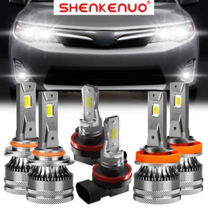 Kit de faros LED luz antiniebla haz alto/bajo V15 para Toyota Camry 2007-2014 - Imagen 1 de 16