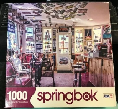 Springbok Puzzle Retro Rewind 1000 Pieces Diner Service Store Station Gas 2015 - Image 1 of 4