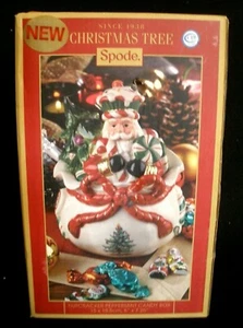 HTF!!~SPODE CHRISTMAS TREE NUTCRACKER PEPPERMINT CANDY BOX~#1557314~NEW IN BOX - Picture 1 of 8