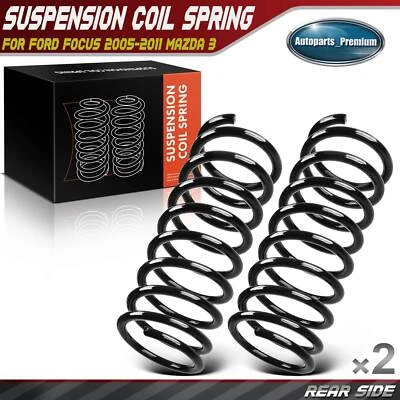 2x Rear LH & RH Coil Springs for Ford Focus 05-11 Mazda 3 04-13 Hatchback Sedan - Image 1 of 4