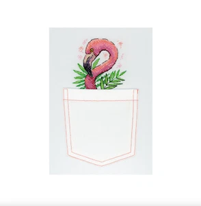 Pink Flamingo Garment Cross stitch kit - Picture 1 of 3