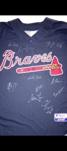 Chipper Jones Autographed Atlanta Braves Framed Cream XL Jersey