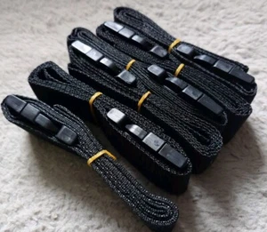 6 Pieces Of Suitcase Belts Black Length 49 Inches - Picture 1 of 4
