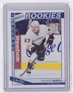2013-14 O-PEE-CHEE MARQUEE ROOKIES INSERT RICKARD RAKELL #558 ANAHEIM DUCKS