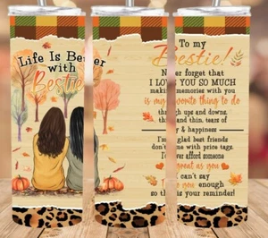 20oz Skinny Tumbler | Skinny | Tumbler | Friends | Sublimation | Gifts | Double - Bild 1 von 1