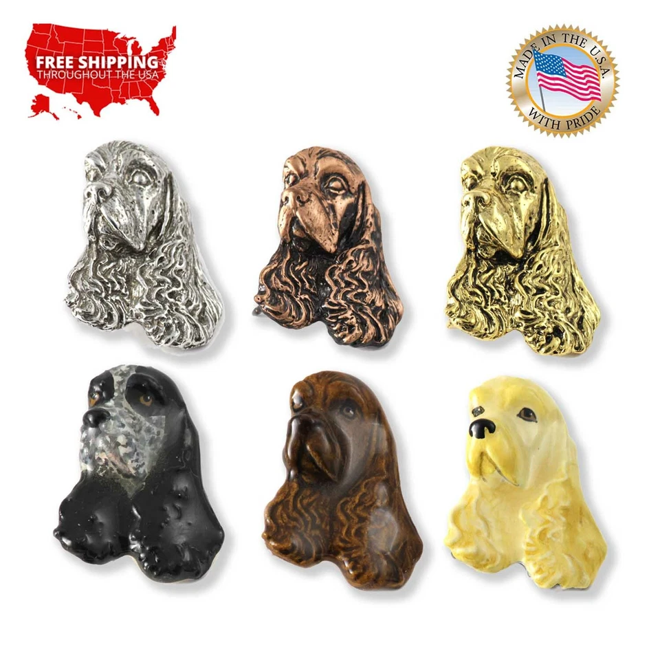 Pin o imán de solapa Creative Pewter Designs American Cocker Spaniel, D008 Foto 1 de 1