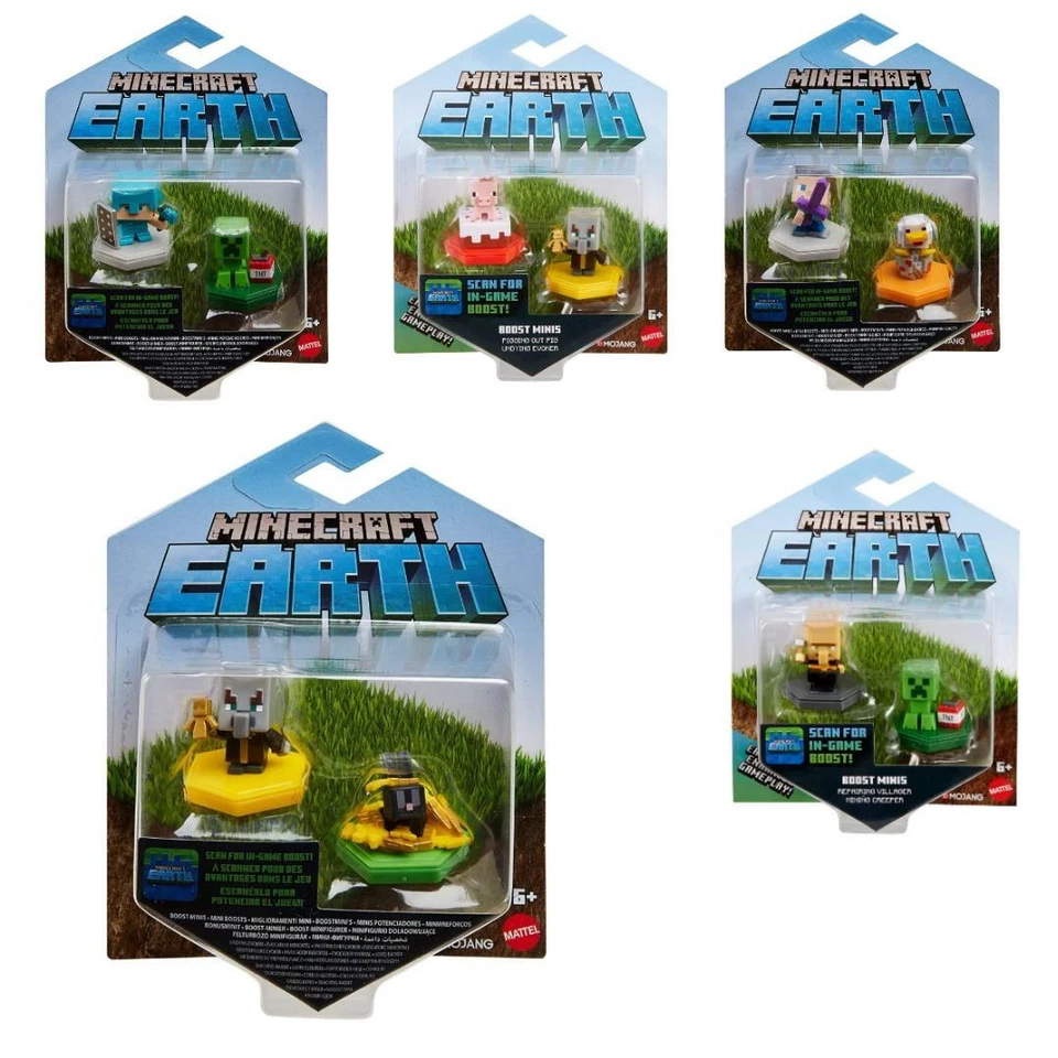 Mine Craft Earth Pair 2 Packs Figure Action Figurine Collectible New Toy Boost - Image 1 of 1