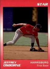 1990 Harrisburg Senators Star #13 Jeffrey Osborne Sharon West Middlesex PA Card