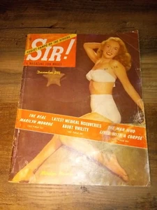 Sir! A Magazine For Males December, 1952 Nudist Camps, Marilyn Monroe - Picture 1 of 18