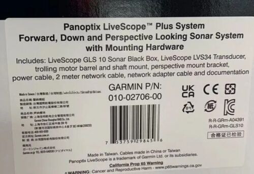 Garmin LiveScope Plus System with LVS34 Transducer and GLS10 Box (010-02706-00)