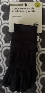 REI Adventure Kid’s Fleece Black Gloves Size L New - Picture 1 of 10