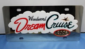 2002 Woodward Dream Cruise 3-D Stainless Chrome Cloudlike License Plate ~ NOS - Picture 1 of 2