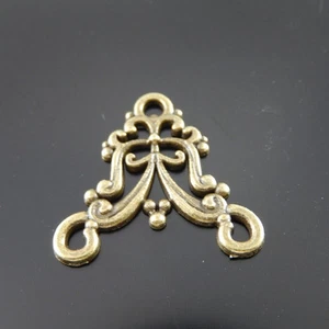 30PCS Antique Bronze Vintage Alloy Floral Flower Charms Connector Pendant - Picture 1 of 6