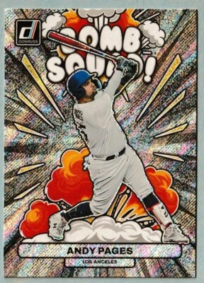 2023 Panini Donruss Baseball Bomb Squad Rapture Andy Pages BS6 Dodgers - Image 1 of 3