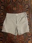 VTG Lee Just Below The Waist Size 8 M *1 STAIN* Shorts Light Blue Striped