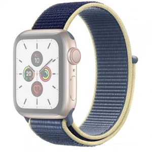 Bracelet Montre Compatible Pour Apple 2 3 (42 MM) 4 5 6 (44 MM) Bleu Jaune - Photo 1 sur 1