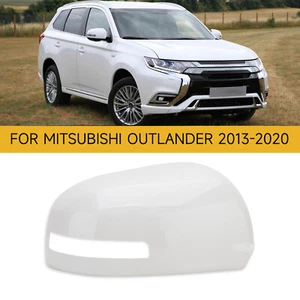 Fit Mitsubishi Outlander 2013-2020 Right White Pearl Rearview Mirror Cover Cap4f - Foto 1 di 9