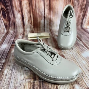 SAS Womens Size 5 Wide Bone Leather TRAVELER Athletic Oxford Walking Shoes NEW - Picture 1 of 11