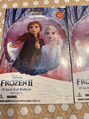 Frozen II фольга воздушный шар двусторонний 46 см 18» Эльза Анна Олаф гелий новый лот из 2 - Изображение 1 из 4