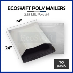 10 sobres de plástico autosellantes 24x23 ECOSWIFT BLANCO POLIETILENO SOBRES DE ENVÍO - Imagen 1 de 5