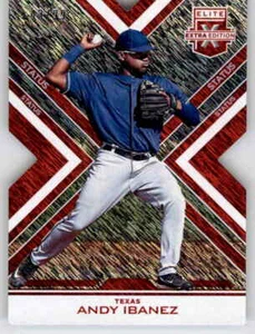 2016 Elite Red Rain Die Cut Andy Ibanez #D /99 Rookie RC Parallel Foil Rangers - Bild 1 von 2