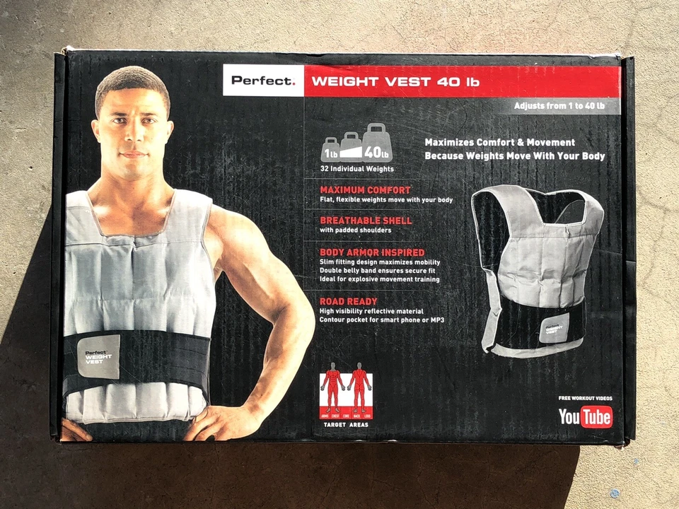 PERFECT FITNESS Perfect Weight Vest 40lb Adjustable 1lb to 40lb BRAND NEW - Image 1 of 3